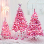 Christmas Pink Mini String Lights - 100 Count 25 Feet Detachable Incandescent Bulb Waterproof Fairy Lights Plug in for Indoor Outdoor Party Patio Xmas Tree Valentine's Day Decoration, White Wire