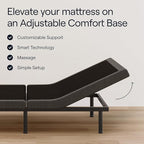 Full Premier Adjustable Base with Massage, Wireless Remote, USB Port-Ergonomic Head and Foot Incline