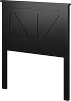 Glenwillow Home Farmhouse Style Wood Panel Headboard in Black - Twin Size