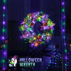 JMEXSUSS 2 Pack Purple and Green Fairy Lights Battery Operated, Total 200 LED 66ft Halloween Lights with Remote, 8 Modes Twinkle String Lights for Fireplace Mantel Porch Tree Centerpiece Wreath Decor