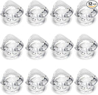 MroMax 12Pcs Tiny Pull Handle Triangle Acrylic Mini Knob 19mm Diameter Clear Shiny Knobs for Jewelry Box, Gift Case and Makeup Box