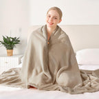 BEAUTEX Fleece Blanket King Size Super Soft Flannel Throw Blanket Lightweight Fuzzy Plush Blanket for Couch Sofa or Bed All Seasons (Ivory, 108" x 90")