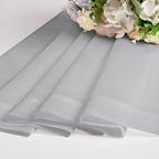 Chyhomenyc Light Grey Sheer Curtains 54 Inch Long 2 Panels, Light Filtering Rod Pocket Voile Short Curtains Drapes for Living Room Bedroom Small Windows, 42Wx54L Inches