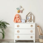 8Pack1.8 Natural Wood Nursery Dresser Cabinet Furniture Knobs Wooden Animal Cabinet Kids Cute Drawer Pulls