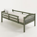 Storkcraft Long Horn Twin-Over-Twin Bunk Bed (Olive) - GREENGUARD Gold Certified, Converts to 2 Individual Twin Beds