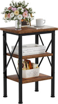 VECELO Modern Nightstands X-Design Side End Table Night Stand with Storage Shelf for Bedroom,Living Room