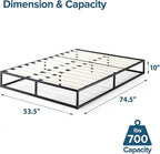 ZINUS Joseph Metal Platforma Bed Frame, Mattress Foundation, Wood Slat Support, No Box Spring Needed, Sturdy Steel Structure, Full