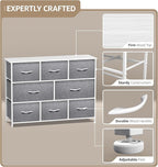 Sorbus Dresser with 8 Drawers - Chest Organizer Unit with Steel Frame Wood Top & Handle Easy Pull Fabric Bins for Clothes - Wide Storage Furniture for Bedroom, Hallway, Living Room, Nursery & Closet