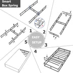 Twin Box Spring 9 Inch High Profile Strong Metal Frame Mattress Foundation, Quiet Noise-Free,Easy Assembly, 3000lbs Max Weight Capacity