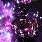 OakHaomie 6 Pack 10ft LED Starry String Lights 30 Micro LEDs on Silvery Copper Wire, CR2032 Batteries Required and Included,for DIY Wedding Christmas Centerpiece Table Decorations(Pink White)