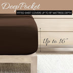 Linen Market Bed Sheets for Cal King Size Bed (Chocolate) - Sleep Better Than Ever with These Soft and Cooling California King Sheets - Deep Pocket Fits 16" Thick Beds - 4 Piece Cal King Sheet Set