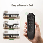 Marsail MS01 Twin XL Adjustable Bed Frame + 10-inch Gel Memory Foam Mattress, Adjustable Bed Base with Under-Bed Nightlight, Wireless Remote Control Adjustable Bed with 4 Height Options, Twin XL