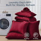 HEVUMYI Red King Comforter Set - 7-Piece All Season Bed in a Bag King, Ultra Soft Bedding Set with Comforter, Flat Sheet, Fitted Sheet, Pillowcases, Pillow Shams