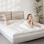 Dual Layer 3 Inch Memory Foam Mattress Topper California King Size, 2 Inch Cooling Gel Memory Foam Plus 1 Inch Pillow Top Mattress Pad Cover, with 8-21 Inch Deep Pocket
