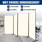 Room Divider 6FT Portable Room Dividers and Folding Privacy Screens, 136'' W Fabric Divider for Room Separation, 4 Panel Partition Room Dividers Freestanding Wall Divider Screen for Dorm Studio Office