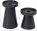 Main + Mesa Stoneware Pillar & Taper Candle Holders,(Pack of 8)