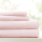Linen Market Double-Brushed Patterned Microfiber Twin Sheet Set 3 Piece – Oeko-TEX Certified Ultra Soft & Wrinkle-Free - 16" Deep Pocket Sheets - Easy Care Twin Size - My Heart Pink