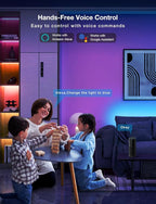 DAYBETTER Smart WiFi Led Lights 100ft - Led Strip Lights Work with Alexa and Google Assistant RGB Strip Lighting Music Sync Color Changing with App Voice Remote Control for Room Bedroom Decor 50ft*2