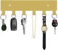 GTK Key Holder for Wall, Key Hooks with 6 Hooks, Wall Mounted Key Holder for Hallway, Self Adhesive Key Rack(Gold)