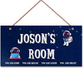 Personalized Astronaut Sign Door Art Decoration Exquisite Decorative Signs Custom Name for Nursery Bedroom Kids Room Wall Art Decor Outer Space Theme Decor For Boys Room