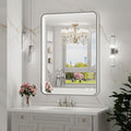 LED Bathroom Mirror with Lights,20x28 Inch Brushed Silver Framed Lighted Vanity Mirror,Anti Fog Stepless Dimmable Wall Mounted(Horizontal/Vertical)