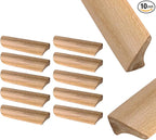 10Pcs 6.34" Wood Solid Furniture Pulls Handles, Painted Smoothly Wooden Handles Cupboard Closet Drawer Handle Pull,Hole Dis.5.04"