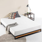 ZINUS GOOD DESIGN Award Winner Suzanne 6 Inch Bamboo and Metal Platforma Bed Frame, No Box Spring Needed, Wood Slat Support, Chestnut Brown, King