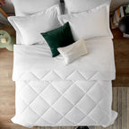 CozyLux King Size Comforter Set White - 7 Pieces Bed in a Bag King, Luxury Soft Bed Set for All Seasons, Bedding Set with Down Alternative Comforter, Sheets, Pillowcases & Shams