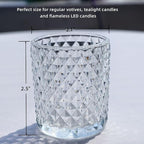Woho 24pcs Clear Votive Candle Holders, Glass Tea Lights Candle Holder for Wedding Decor, Tealight Candle Holder for Gift Home Decoration