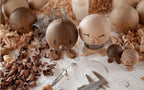 Hoptimist Bumble Smoked Oak, Woody Brown, Home Decor Ornament - Scandinavian Design, Wood W/Metal Spring, Small- Creates Cheerful Movement