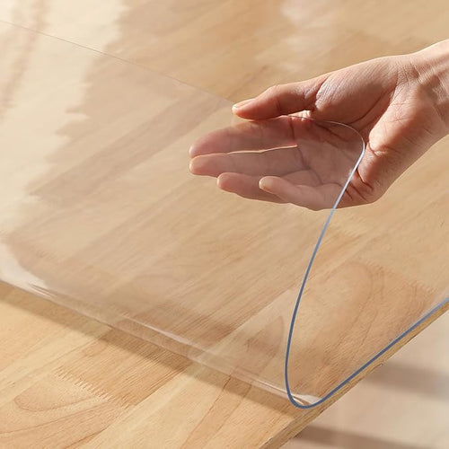 30 x 48 " Clear Plastic Dining Table Protector Tablecloth Desk Pad Mat Wooden Furniture Coffee Glass End Side Banquet Dinner Pub Bar Table Cloth Top Protection Cover Waterproof Rectangular PVC Vinyl