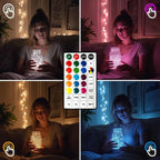 Fairy Lights USB Plug in 66ft 200LEDs with Remote, Warm White 17 Color Changing Light Twinkle Firefly String Lights for Bedroom Party Wedding Christmas Tapestry, Multicolor Colors (USB&Plug)
