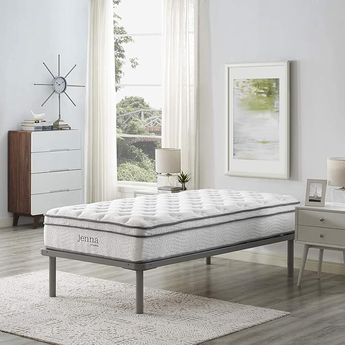 Modway Jenna 10” Innerspring and Memory Foam Twin Mattress With Individually Encased Coils