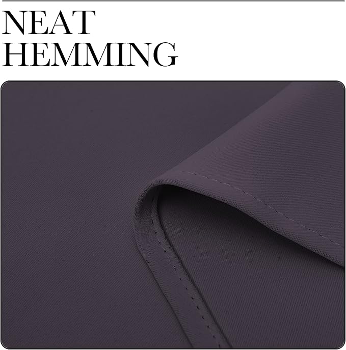 NICETOWN Greyish Purple Blackout Curtains 45 inches Length for Cafe, 2 Panels, 34" Wide, Thermal Insulated Decoration Drapes for Small Window