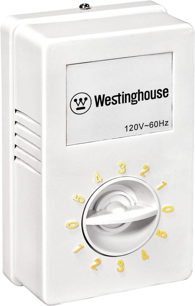 Westinghouse 7840900 Industrial 56-Inch Three-Blade Ceiling Fan with J-Hook Installation System, White, Wall Control