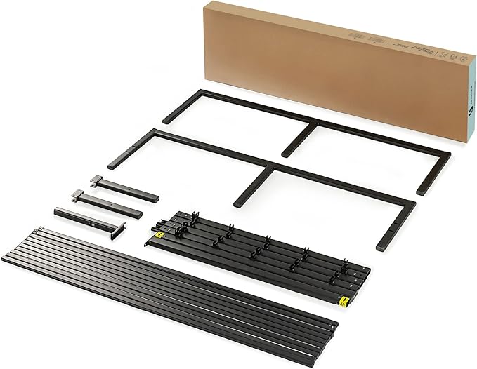 Best Price Mattress 14 Inch Metal Platform Beds w/ Heavy Duty Steel Slat Mattress Foundation (No Box Spring Needed), King Size, Black