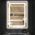 DUMOS 32"x 25" LED Bathroom Mirror with Lights, Anti-Fog Front Lit Backlit Lighted Wall Mounted Mirrors with Memory Function for Vanity, Makeup