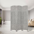 Rose Home Fashion 6 ft Tall Room Divider, Room Dividers and Folding Privacy Screens, 15.7in Privacy Screen 3 Panel Partition Temporary Wall Separation for Private, Stone Grey