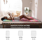 MAXYOYO Queen Futon Floor Mattress Shikibuton Sleeping Mats for Adults, Floor Futon with High-Density Foam, Portable Mattress for Living Room, Guest Room, Bohemian B