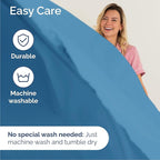 Cal King Sheet Set 6 Piece - Bed Sheets California King Size - Soft Hotel Luxury Bedding - Cooling, Comfy & Breathable - 1 Flat, 1 Fitted & 4 Pillowcases w/ Deep Pockets - Wrinkle Free - Denim Blue