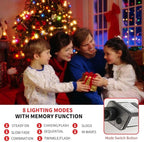 105FT 300LEDs Christmas Lights Outdoor Indoor String Lights 8 Modes Memory Function for Christmas Tree Party Decoration, 100% UL Listed (4 Sets CONNECTABLE) Multi-Color
