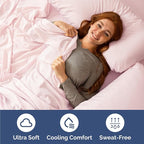 Twin 4 Piece Sheet Set - Comfy Breathable & Cooling - Ultra Soft Hotel Luxury Bedding Set w/ 8-16 Inch Deep Pockets - 1 Flat & 1 Fitted Sheet & 2 Pillowcases - Wrinkle Free & Easy Care - Lavender Pink