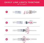 UltraPro LED Rope Lights, 50ft Classic Clear Rope, Warm White Light 3000K, Indoor/Outdoor, Flexible, Linkable, Durable, Rope Lights Outdoor, 54505