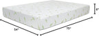 NapQueen Full Mattress, 6 Inch Anula Green Tea Memory Foam Mattress, Full Bed Mattress in a Box, CertiPUR-US Certified, Medium Firm, Natural Odor Neutralizer, Breathable Soft Fabric Cover