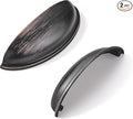 khtumeware 2 Pack 4" Drawer Pulls Oil Rubbed Bronze Cabinet Cup Pulls Kitchen Hardware Cabinet Handles Drawer Handles Knobs 4 inch Hole Center