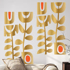 Scandinavian Art Nordic Wall Decals | Custom Colors | Stickers for Office & Home Decor | Holiday Wall Decoration | 22x80 Inches | Peel and Stick