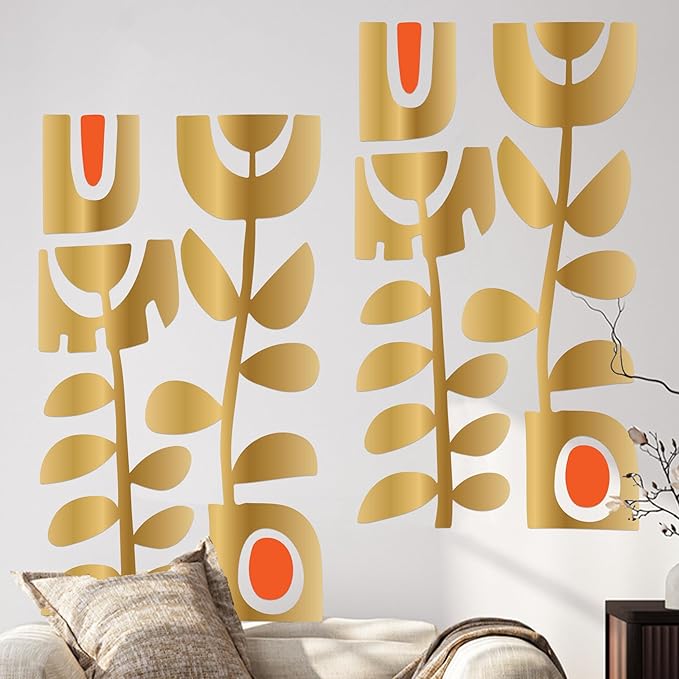 Scandinavian Art Nordic Wall Decals | Custom Colors | Stickers for Office & Home Decor | Holiday Wall Decoration | 22x80 Inches | Peel and Stick