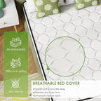 PayLessHere | 8 Inch Full Mattress | Medium Firm Hybrid Mattress | White | with High-Density Foam and Breathable Cover | Pocket Spring Design, Pressure Relief | Bed in a Box, CertiPUR-US Certified