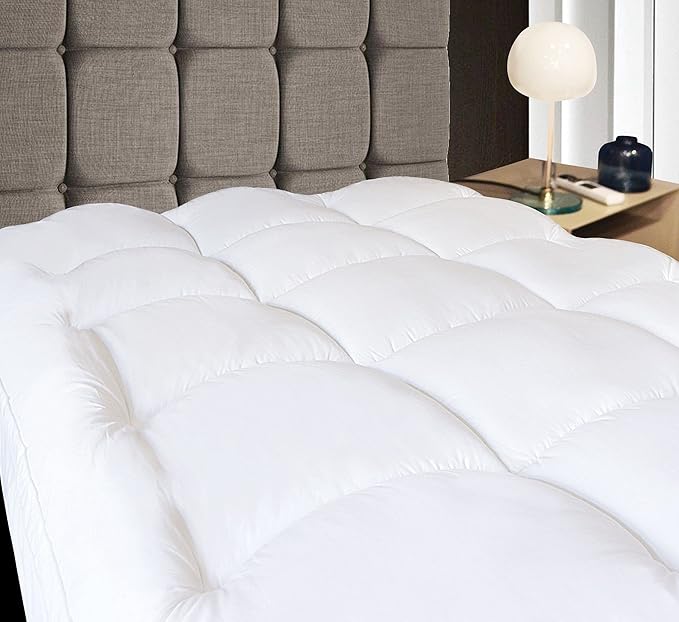 Aemicion Extra Thick Mattress Topper Queen, 4 Inch Extra Soft Mattress Pad Cover, Pillow Top Matress Topper with with 18" Deep Pocket 60" x 80"