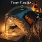 Candle Warmer Lamp with Timer: 7 Colors LED Changing Flower Candle Warmers with 2 Blubs Dimmable Wax Melt Home Decor Birthday Mom Birthday Gift for Women